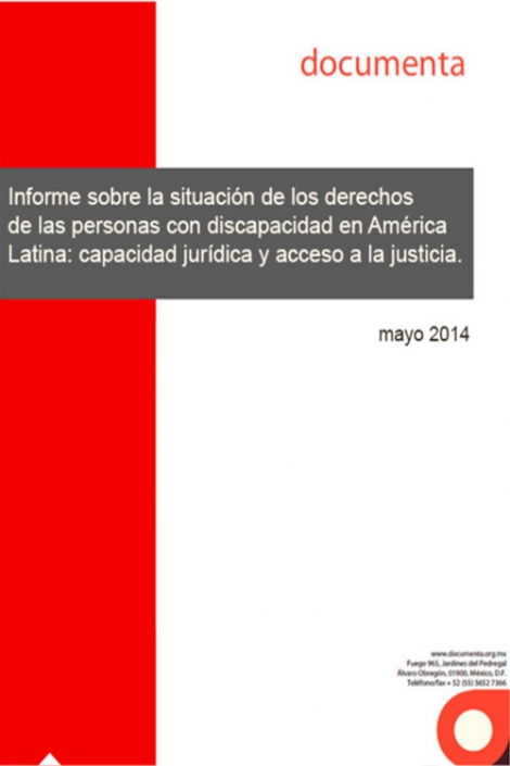 Portada del Informe sobre la situación de derechos de las personas con discapacidad en América Latina: capacidad jurídica y acceso a la justicia 2014